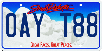 SD license plate 0AYT88