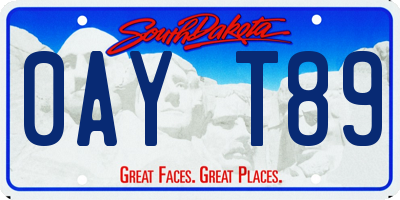 SD license plate 0AYT89