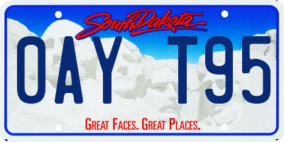 SD license plate 0AYT95