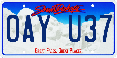 SD license plate 0AYU37