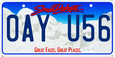 SD license plate 0AYU56