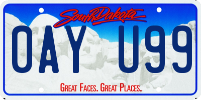 SD license plate 0AYU99