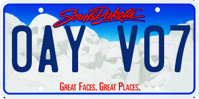 SD license plate 0AYV07