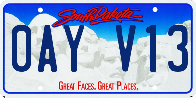SD license plate 0AYV13
