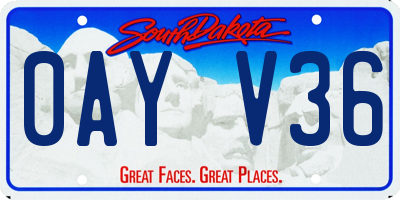SD license plate 0AYV36