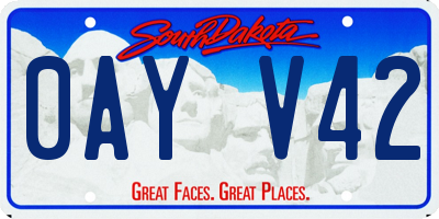 SD license plate 0AYV42