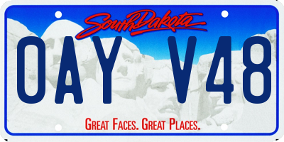 SD license plate 0AYV48