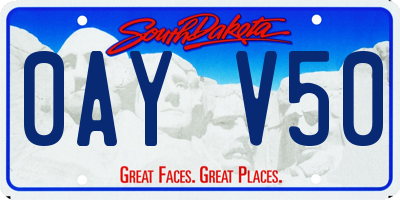 SD license plate 0AYV50
