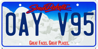 SD license plate 0AYV95