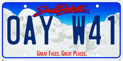SD license plate 0AYW41