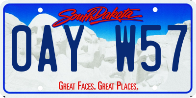 SD license plate 0AYW57