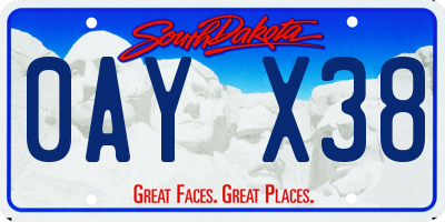 SD license plate 0AYX38