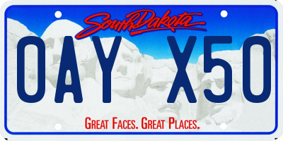 SD license plate 0AYX50