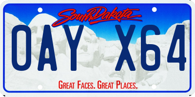 SD license plate 0AYX64