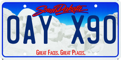 SD license plate 0AYX90