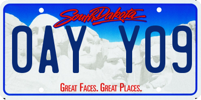 SD license plate 0AYY09