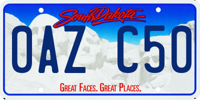 SD license plate 0AZC50