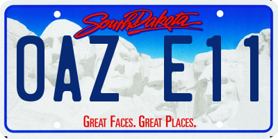 SD license plate 0AZE11