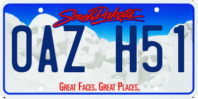 SD license plate 0AZH51