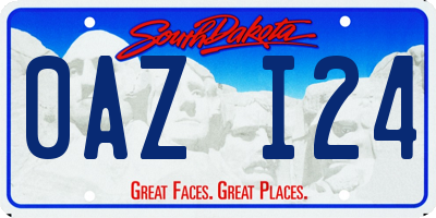 SD license plate 0AZI24