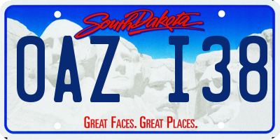SD license plate 0AZI38