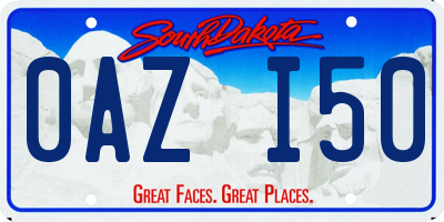 SD license plate 0AZI50