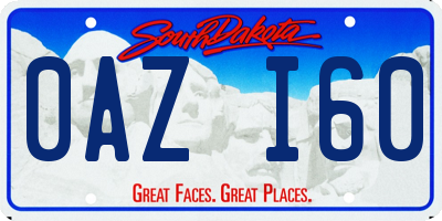 SD license plate 0AZI60