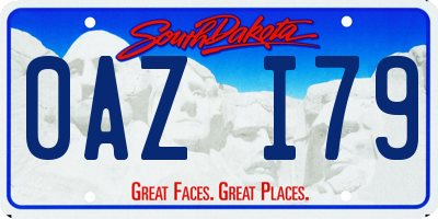 SD license plate 0AZI79