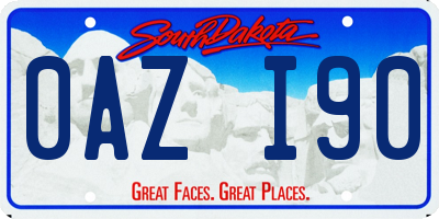 SD license plate 0AZI90