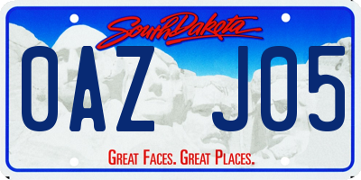 SD license plate 0AZJ05