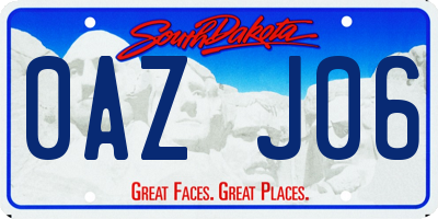 SD license plate 0AZJ06