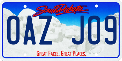 SD license plate 0AZJ09