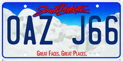 SD license plate 0AZJ66
