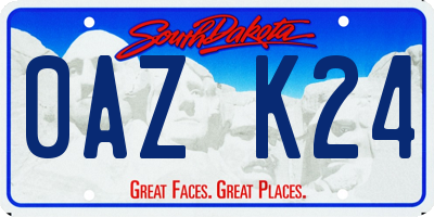 SD license plate 0AZK24