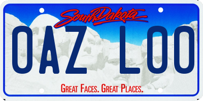 SD license plate 0AZL00