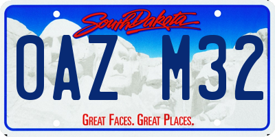 SD license plate 0AZM32