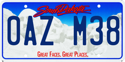 SD license plate 0AZM38