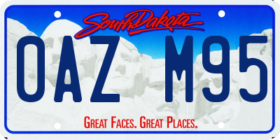 SD license plate 0AZM95