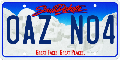 SD license plate 0AZN04