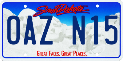 SD license plate 0AZN15