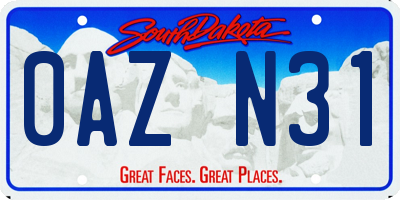 SD license plate 0AZN31