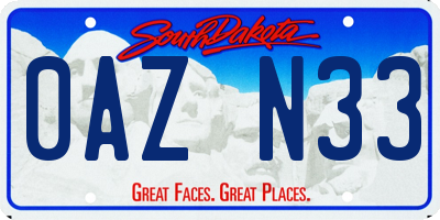 SD license plate 0AZN33
