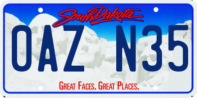 SD license plate 0AZN35