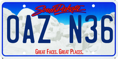 SD license plate 0AZN36