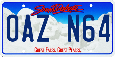 SD license plate 0AZN64