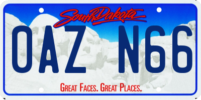 SD license plate 0AZN66