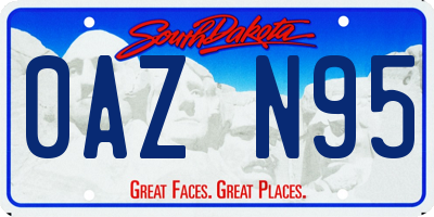 SD license plate 0AZN95