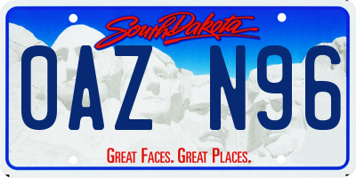SD license plate 0AZN96