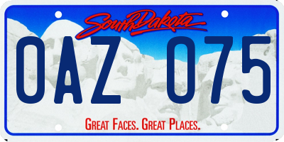 SD license plate 0AZO75