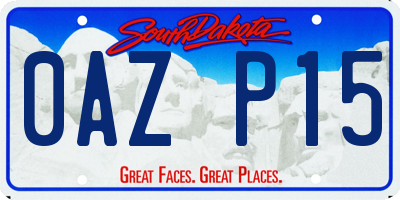SD license plate 0AZP15
